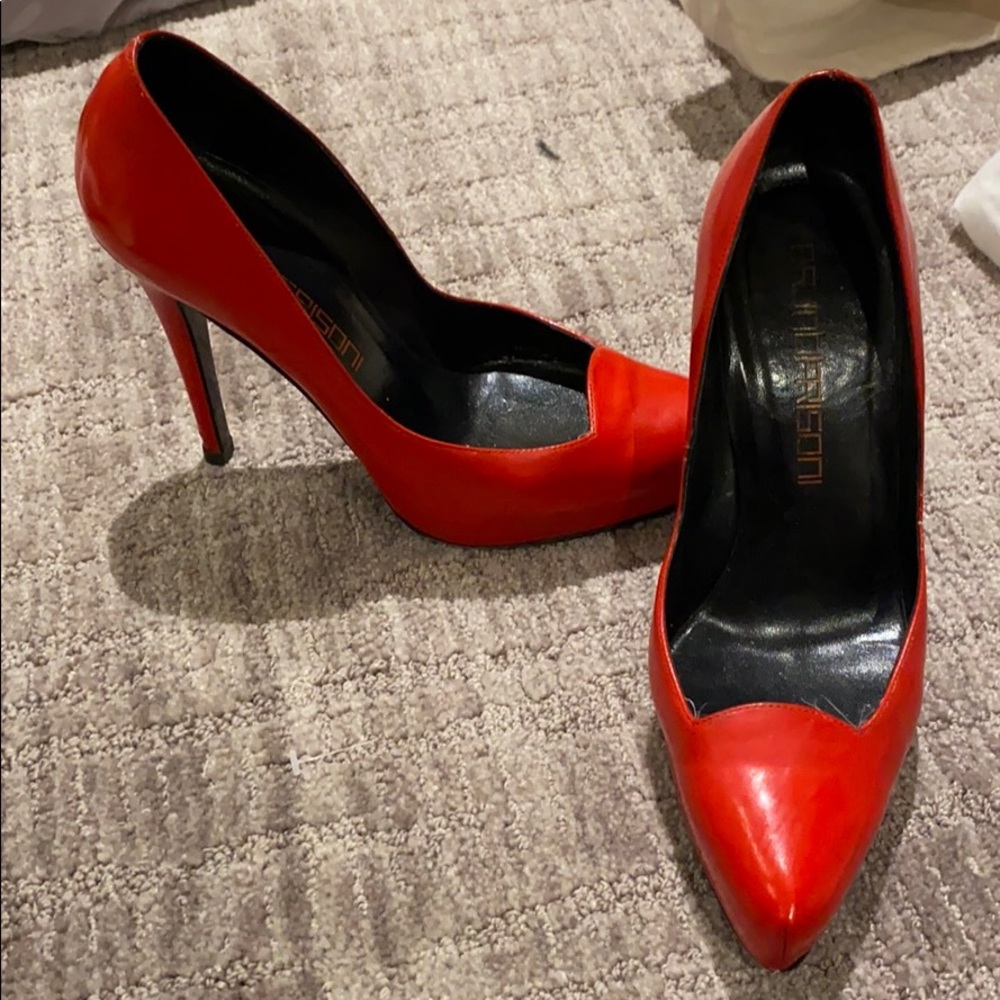Bruno Frisoni red leather heels